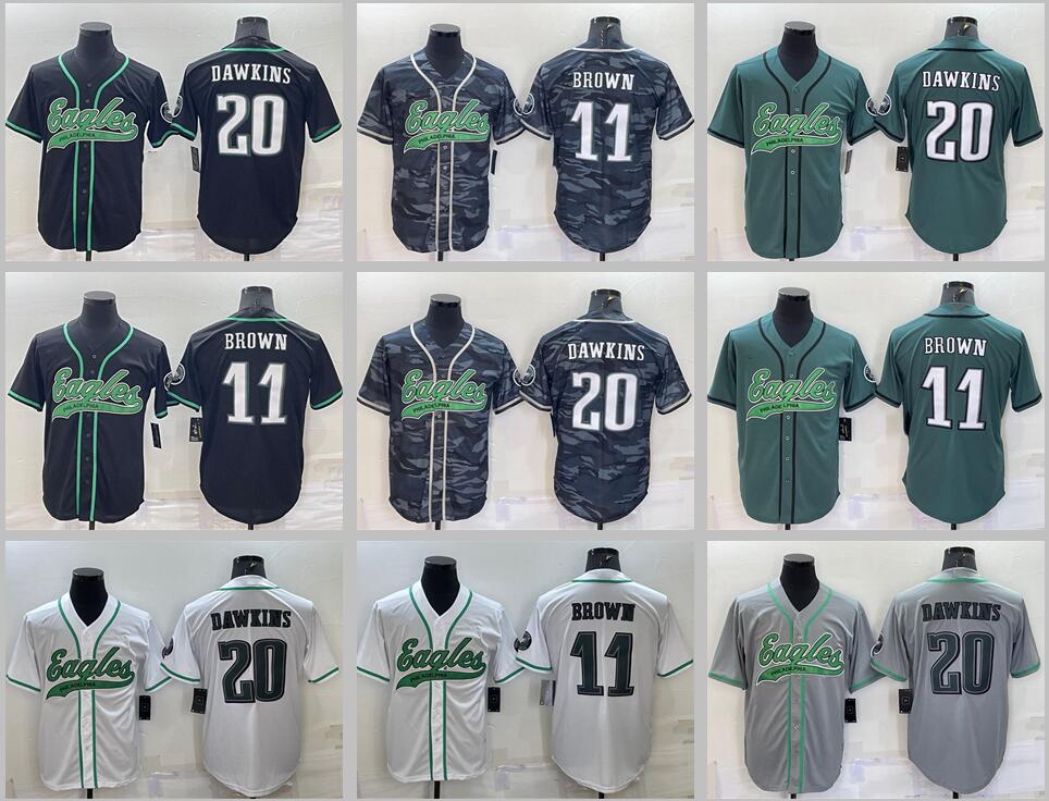 

1 Jalen Hurts Jersey Philadelphia''Eagles''Brown DeVonta Smith Miles Sanders Jason Kelce TJ Edwards baseball rugby football''nfl jerseys, Stitched