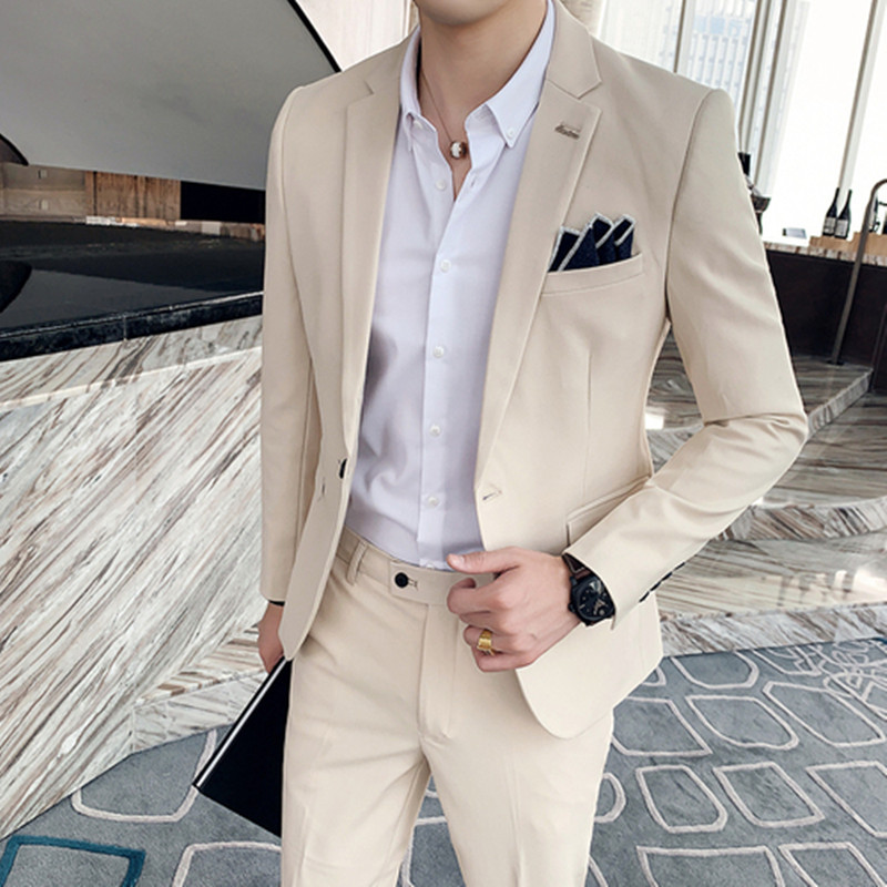 

Groom Tuxedos Mens Formal Business Slim Suit 2 Piece Set Groom Wedding Dress Party Stage, Royal blue