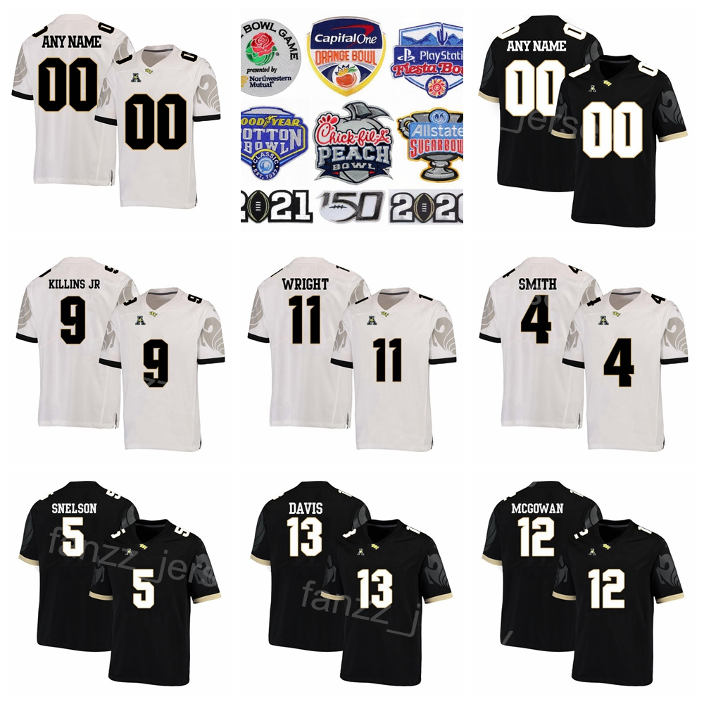 

NCAA Football College UCF Knights Jersey University 10 John Rhys Plumlee 5 Isaiah Bowser 0 Johnny Richardson 1 Javon Baker 15 Jason Johnson 27 Walter Yates III Sport, Black