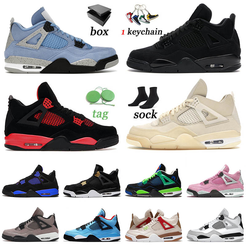 

Jorda 4 4s IV Basketball Jumpman Shoes University Blue Black Cat Red Thunder Violet Ore Infrared Taupe Haze What The Mens Women J4 Sneakers AA25, Separate colours