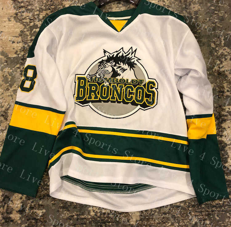 

Hockey Jerseys Custom Men's Humboldt Jerseys Hockey Tyler MacPherson 18 #Humboldtstrong 3 LABELLE Good Quality Stitched Any Name Number Size S-XXXXL, White