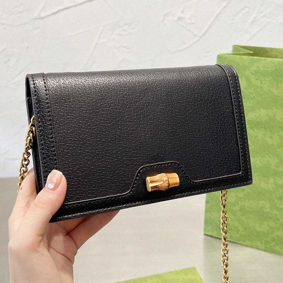 

Evening Bags Bamboo chain bag The latest version Bags Fashion Shoulder Handbags lady chains phone totes purse Cross body wallet Metallic