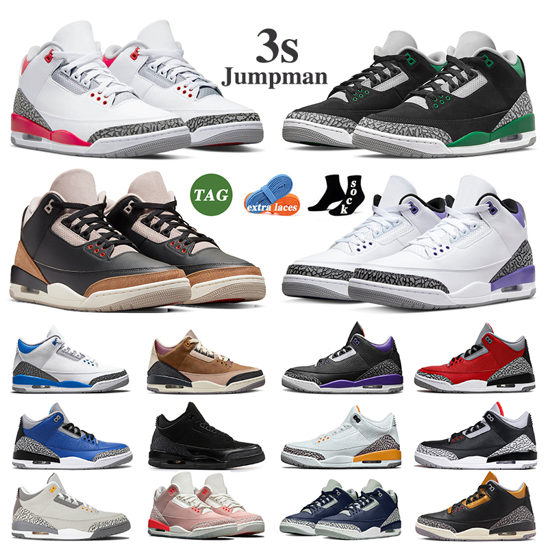 

Basketball Shoes Trainers Sports Sneakers Blue Pine Green Medium Cool Grey Cement Black Cat 3 3S Women Men Neapolitan Muslin Cardinal Dark, #5