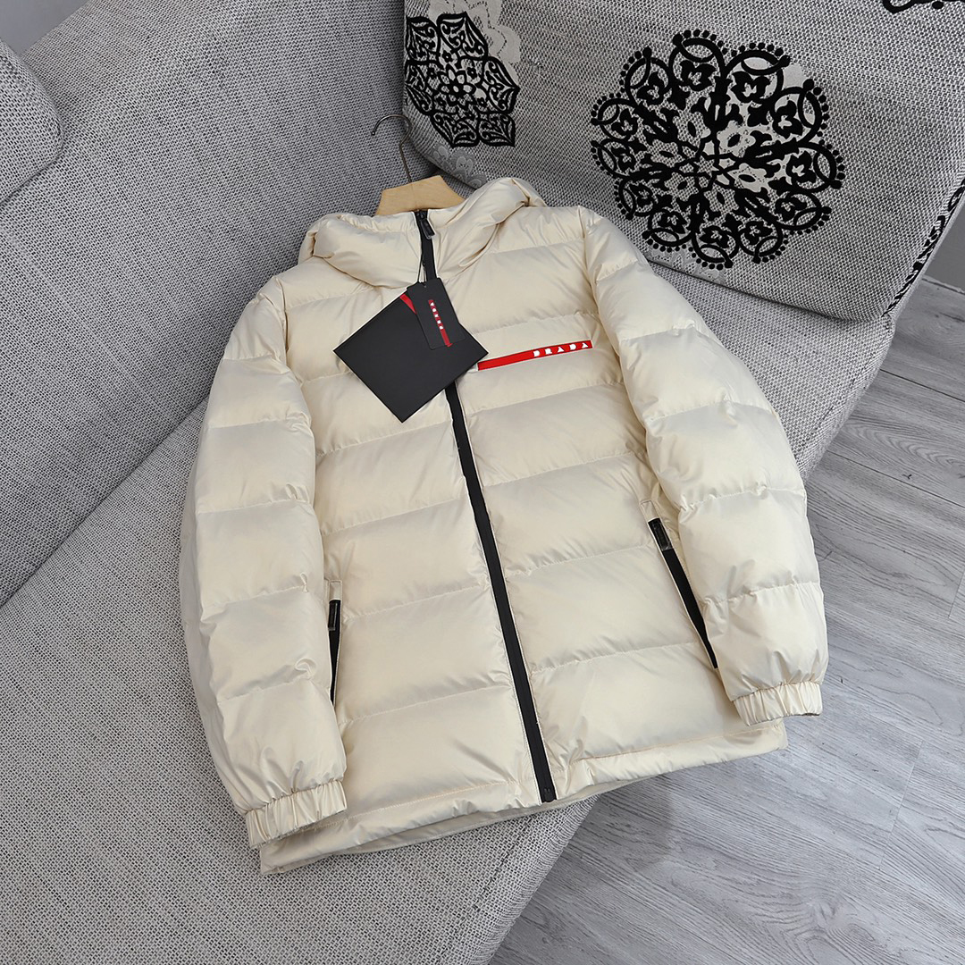 

xinxinbuy Men designer Coat down Jacket red label Multiple pockets long sleeve women Black Beige S-2XL, 01