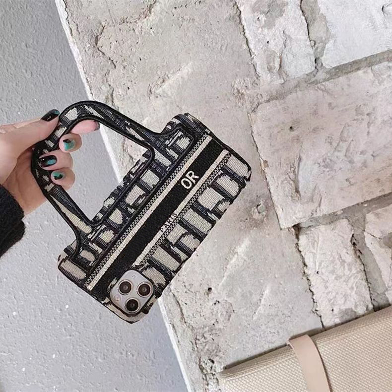 

Stylish Handbag Phone Case Luxury Designer Letter Fabric Letter Unisex Phones Cases Classic Brand iPhone 14 13 11 12 pro 7 8 X XS 14promax High Quality, Blue