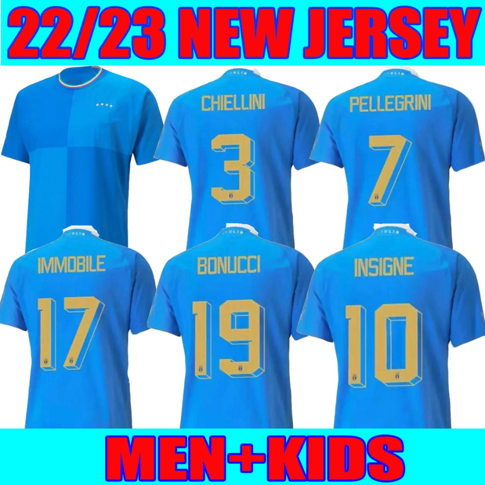 

S-4XL 2023 2022 italia Italys BASTONI soccer jerseys Italie INSIGNE VERRATTI JORGINHO maillots foot IMMOBILE BELOTTI BERARDI CHIESA BARELLA Football shirts kids, 2022 home kids 2