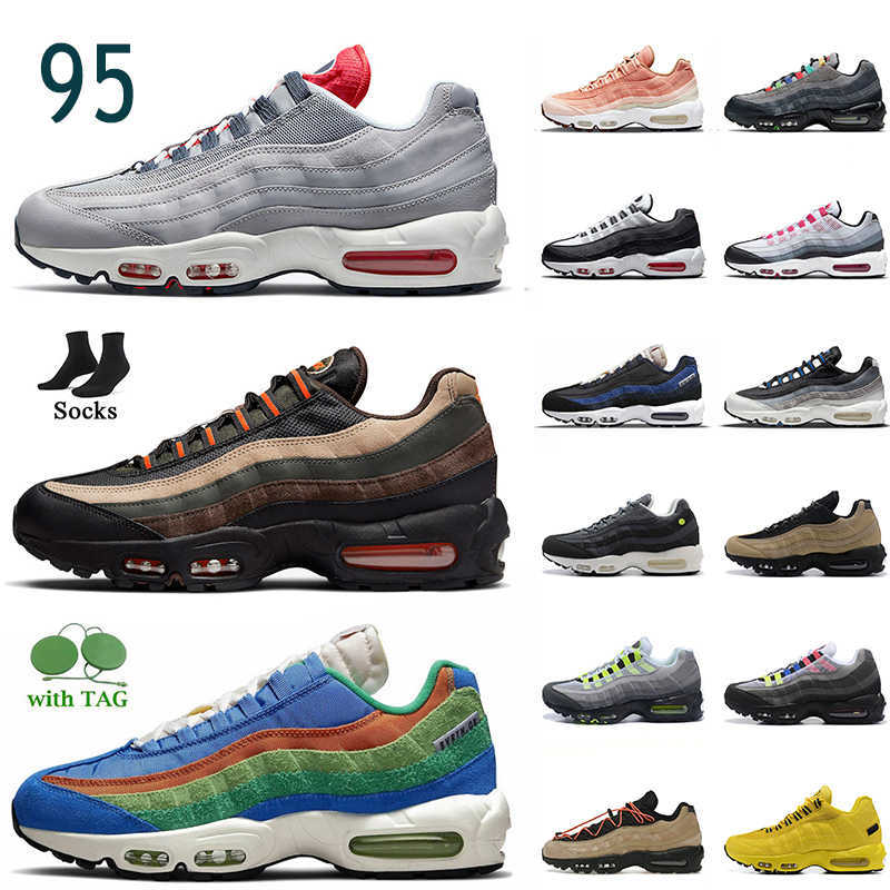 

Running Shoes Sneakers Trainers Light Photo Blue Triple Black Dark Army Neon Iron Wolf Grey 2022 Airmx Max 95 Cushion Size 36-46 Women Mens, B42 40-46