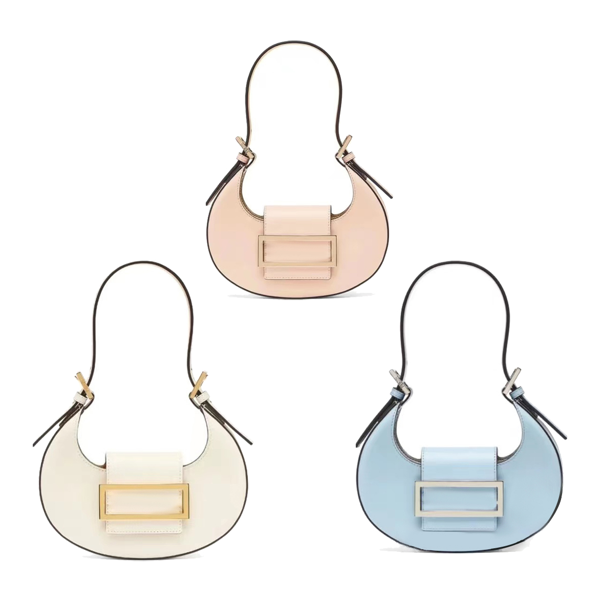 

Luxury Designer lady Fend Cookie Shoulder Bags tote Mini leather Women's mens wallet Classic handbags Detachable shoulder strap purses handbag crossbody clutch Bag, Pink