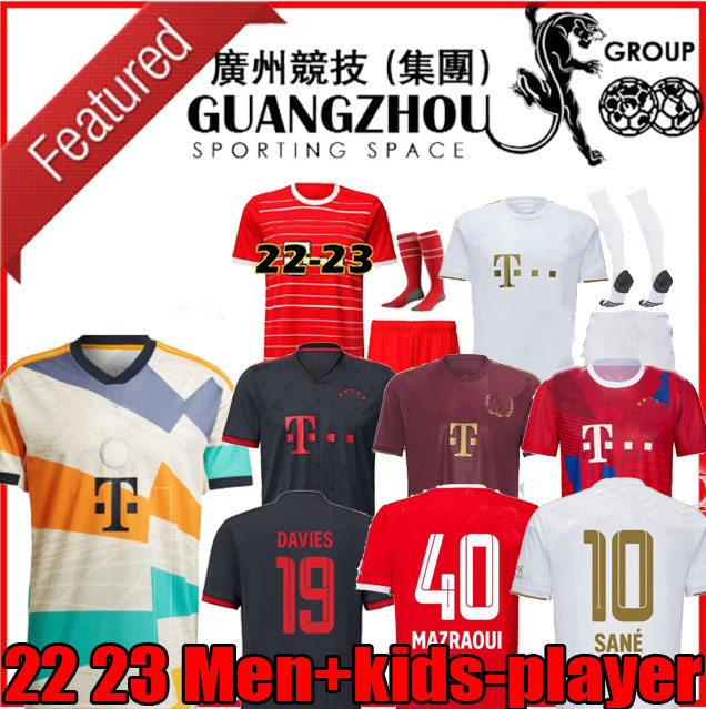 

22 23 Bayern Munich soccer jersey 50-year anniversary DE LIGT SANE 2022 2023 home football shirt Olympiastadion Olympics GNABRY MULLER men kids kits KIMMICH fans 50th, Home 1