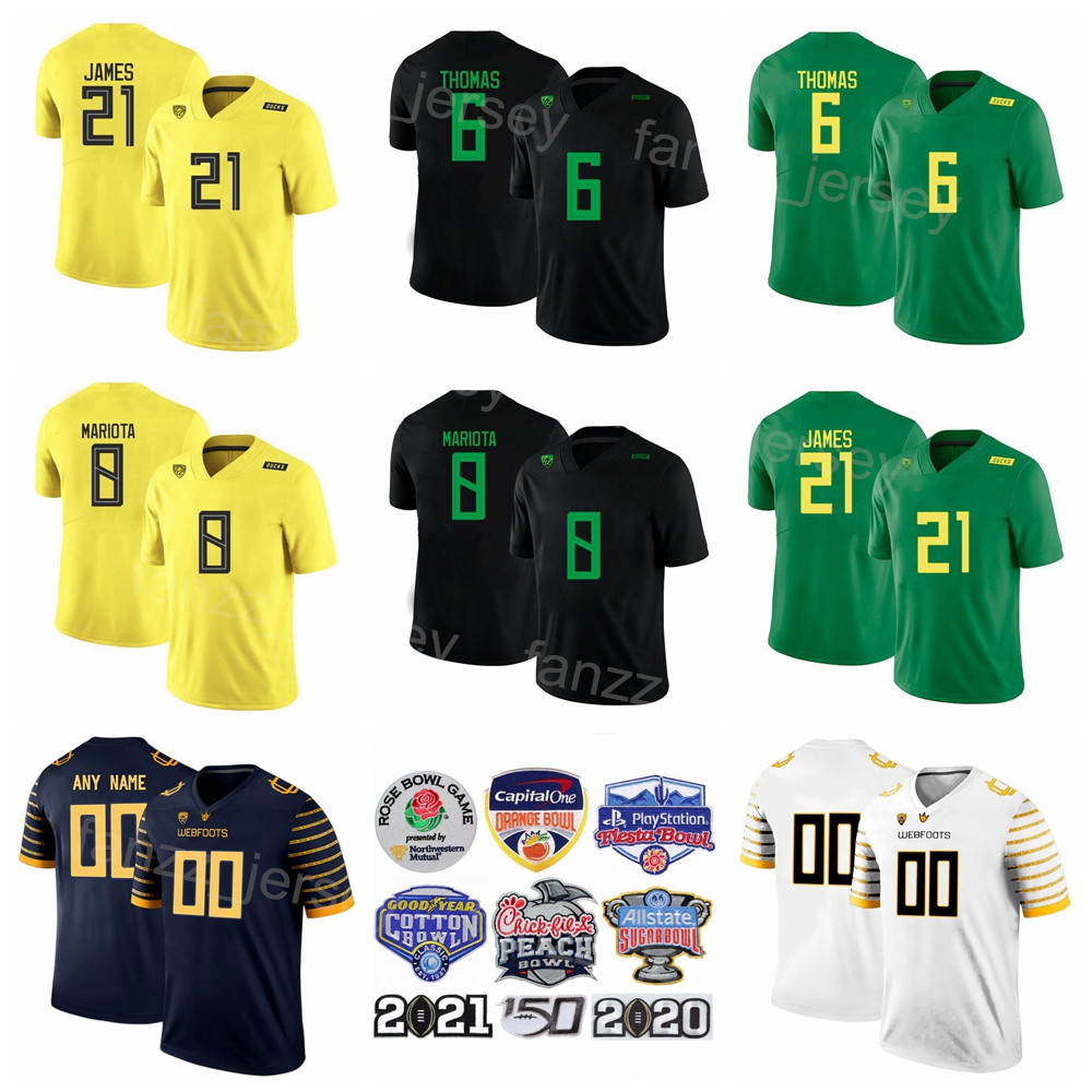 

NCAA College Football Oregon Ducks 6 DeAnthony Thomas Jersey Men University 21 LaMichael James 96 Haloti Ngata 28 Jonathan Stewart 8 Marcus Mariota For Sport Fans, White