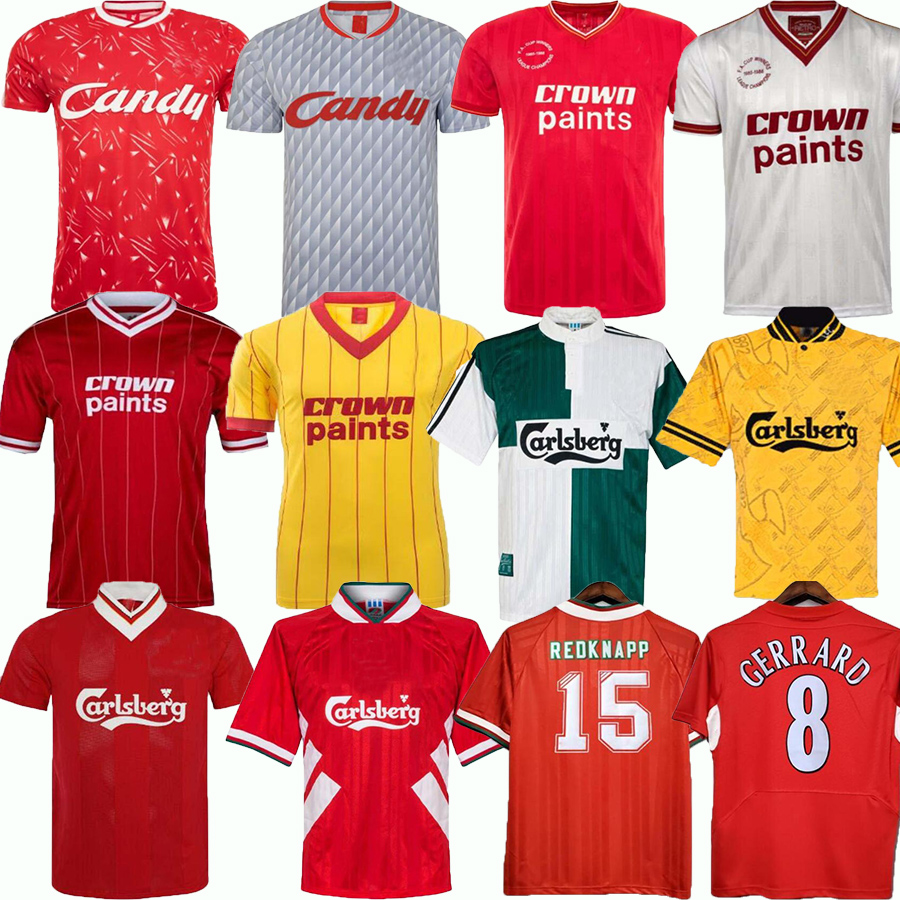 

1993 1995 04 05 DALGLISH HESKEY Mens Retro Soccer Jerseys 85 86 08 09 2010 FOWLER GERRARD TORRES KUYT Home Away 3rd Football Shirt retro Suarez McManaman Uniforms, 89 91 away jersey