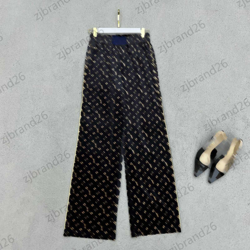 

Womens Pants Fashion Loose Straight Trousers Full Body Printed High Waist Pockets Pant Able Commuter Style Joker Brand Women Pants 1970