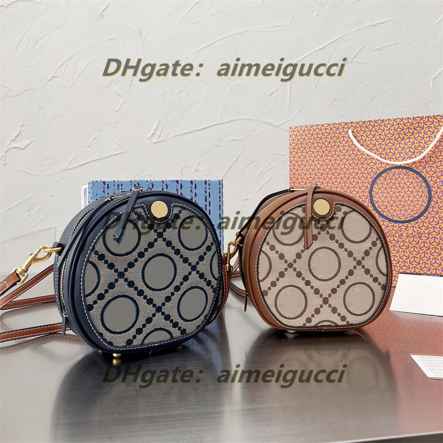 Top small round bags mirror quality women's brown black flower handbag envelope purse zipper bagsleather shoulder bags Cross body bag