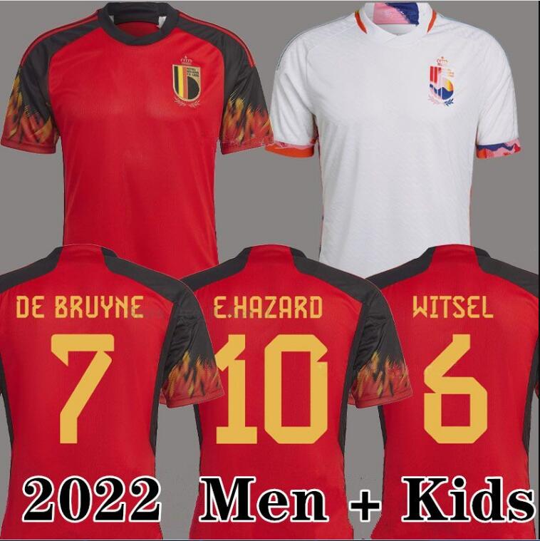 

2022 BELGIUMS soccer Jerseys Soccer Michy Batshuayi Kevin De Bruyne KOMPANY ALDERWEIRELD COURTOIS DENAYER TIELEMANS Football Shirt, Men home