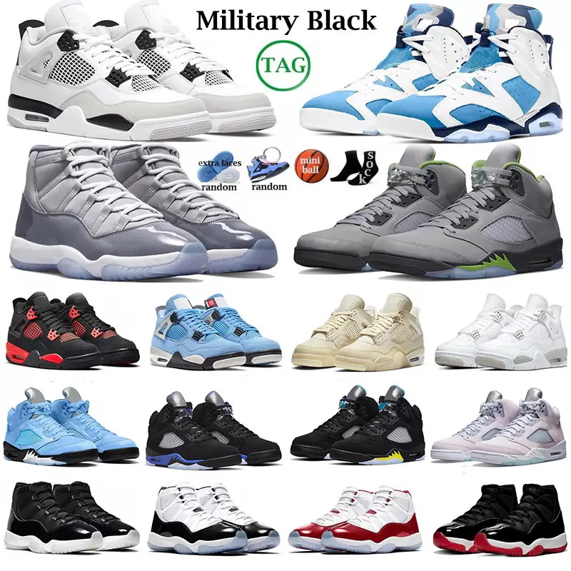 

4 5 6 11 12 Basketball Shoes 4s Military Black Red Thunder Sail 5s green bean racer blue 6s unc 11s cool grey concord 12s Playoffs Men Women Trainers Sport Sneakers, 19