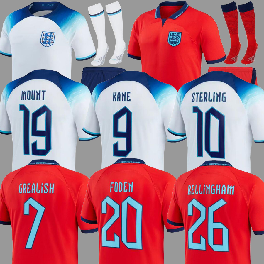 

2022 KANE FODEN Soccer Jerseys 22/23 Home national football englandS STERLING SAKA RASHFORD Shirt BARKLEY SANCHO MOUNT GREALISH men kids kit football uniforms 10 9 11, 2022 away woman