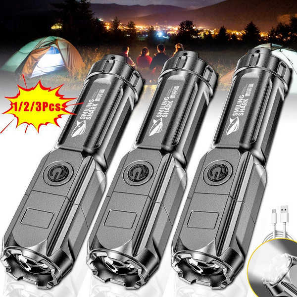 

Flashlights Torches Powerful LED Flashlight 100000 Lumen Tactical Flashlights Rechargeable USB 18650 Waterproof Zoom Fishing Hunting LED Flashlight L221014