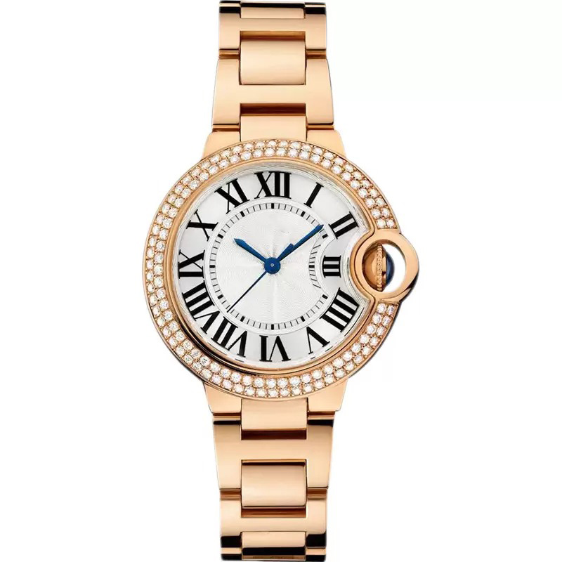 

Fashion business men and women diamond quartz stainless steel watch sapphire glass deep waterproof gift, U017
