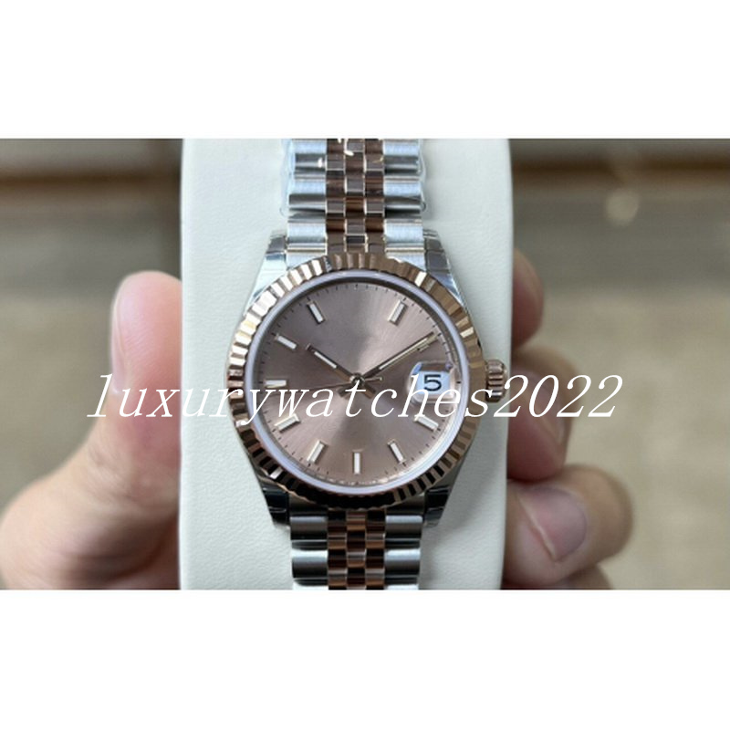 

V5 Watch for Women Super Quality 31mm Rose Gold Stainless Case and Watchband Sapphire Jubilee Mechanical Automatic Ladies Wristwatches, Add box