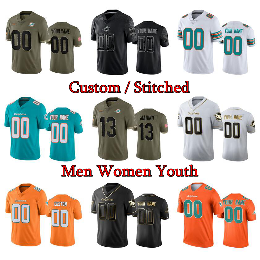 

1 Tua Tagovailoa Jersey Miami''Dolphins''Dan Marino Tyreek Hill Jaylen Waddle Jevon Holland Chase Edmonds custom any name number rugby football''nfl jerseys, Stitched