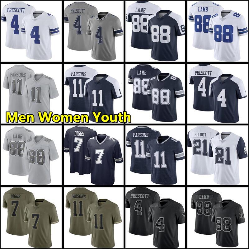 

Dak Prescott 88 CeeDee Lamb Jersey Trevon Diggs 11 Micah Parsons Tony Pollard 58 Mazi Smith Leighton Vander Esch Cowboyes Tyler Smith Football Brandin Cooks, Men jersey