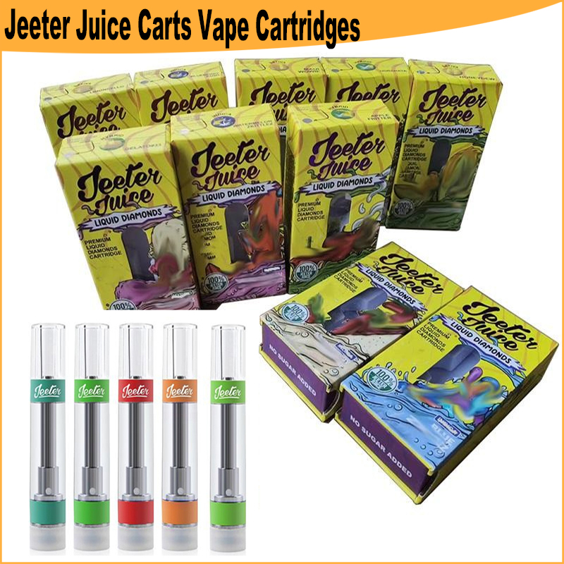 

Jeeter Juice Liquid Diamonds Carts Ceramic Coil Atomizer Vape Cartridges 0.8ml 1.0ml Empty Atomizer 510 Thread Thick Oil Cartridge with Packaging Vaporizer 1000pcs