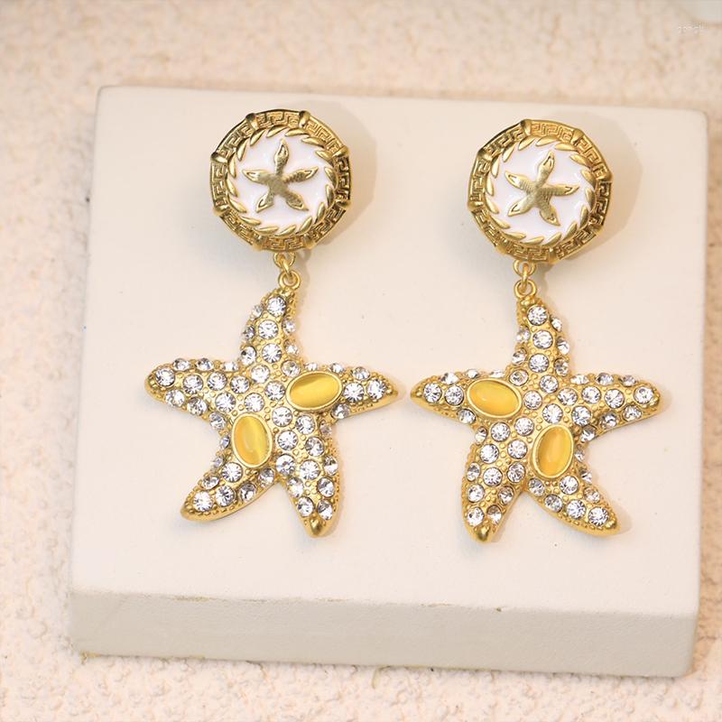 

Stud Earrings Holiday Fashion Brand Lovely Starfish Pendant For Ladies Star Beauty Daily Jewelry Accessories