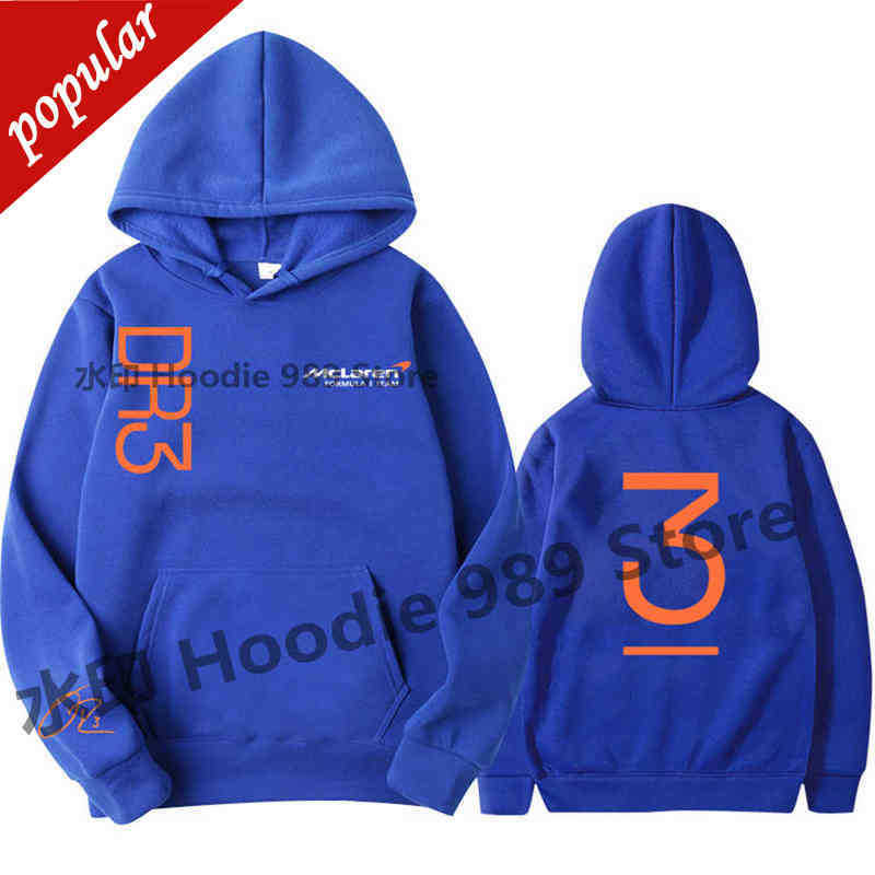 

2022f1 Mclaren Team Daniel Ricciardo Fans Men/women Casual Hoodies Sweatshirt Fleece Cotton Tracksuit Sports