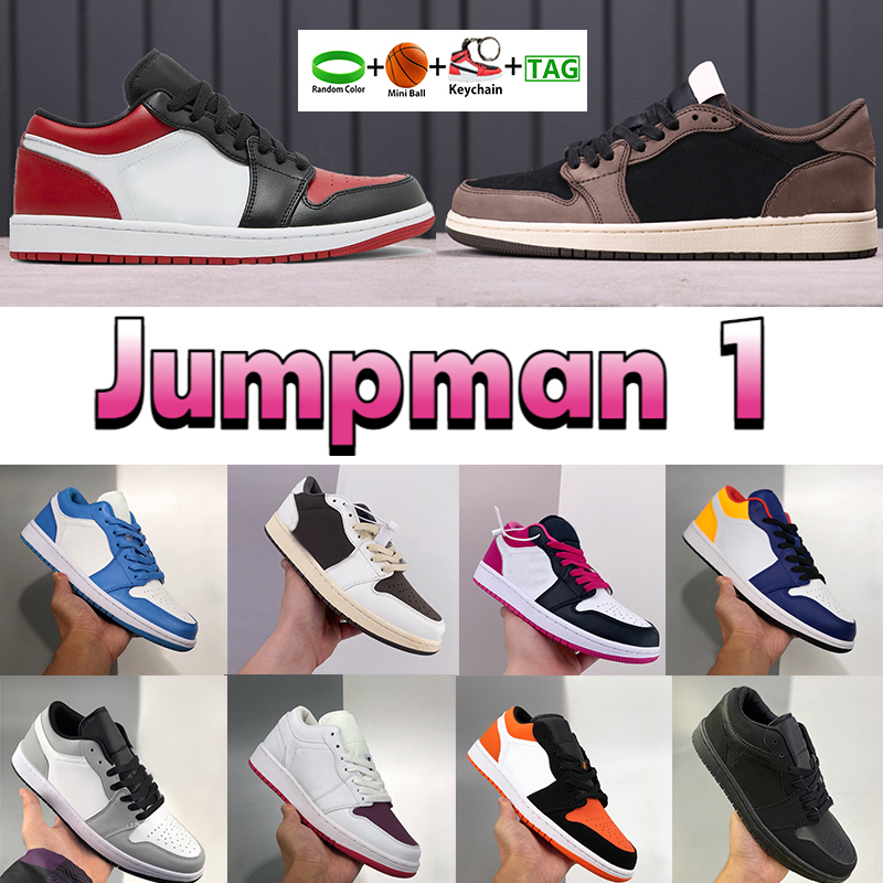 

1 Low jumpman 1s Basketball Shoes Bred Toe Fragment x Cactus Reverse Mocha retro Men Women Sneakers UNC Wolf Light Smoke Grey Shadow Triple White Black Cyber Trainers, #46- bubble wrap packaging