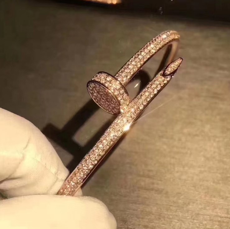 

Cuff Designer Bracelet Sterling Silver Full Diamond Fashion Bracelets S925 Platinum Rose Gold Tricolor