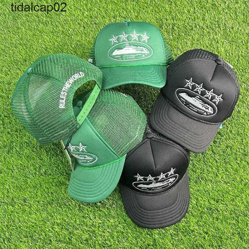 

CRTZ Trucker Hat American Fashion Brand Cruise Line Print Sunscreen Truck Men's Net Red Duck Tongue Hat