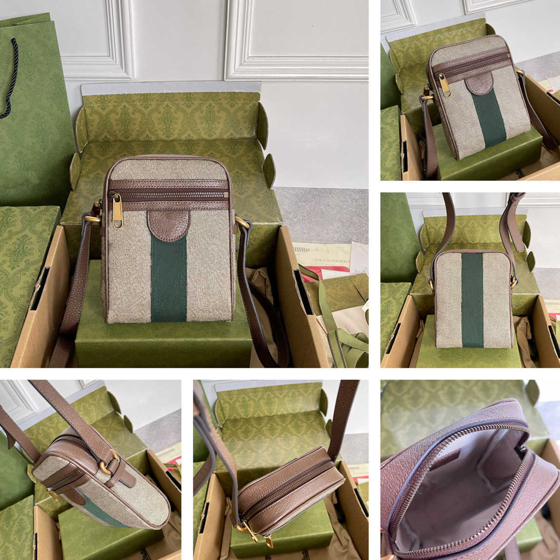 

Top GGs Shoulder Bags Women Vintage Ophidia Mobile Phone Messenger Bag Canvas Leather Handbags Fashion Ladies Handbag Tote Purse Woman Handbag Have Box, Customize