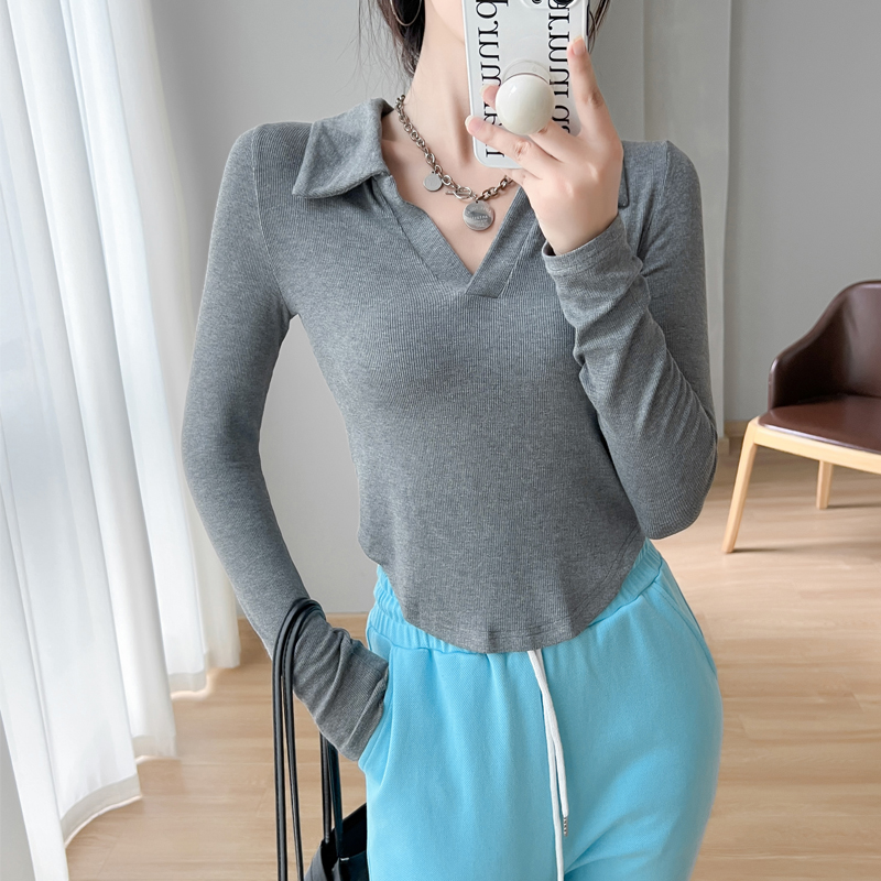 

Women t-Shirts Lady Tee Shirt Long Sleeve Tops Autumn wear for Lady Eco Freindly fabric, White