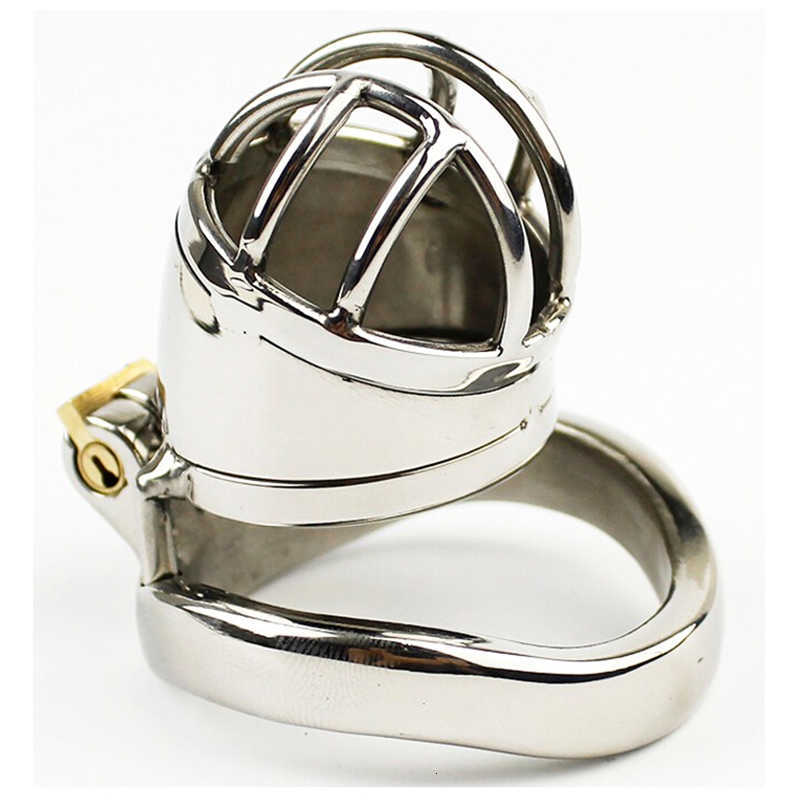 Dispositifs de chasteté de masseur Chaste Bird Male mâle en acier inoxydable Cock Cage Penis Ring Chastety Disponue avec Lock Furalth Lock Adult