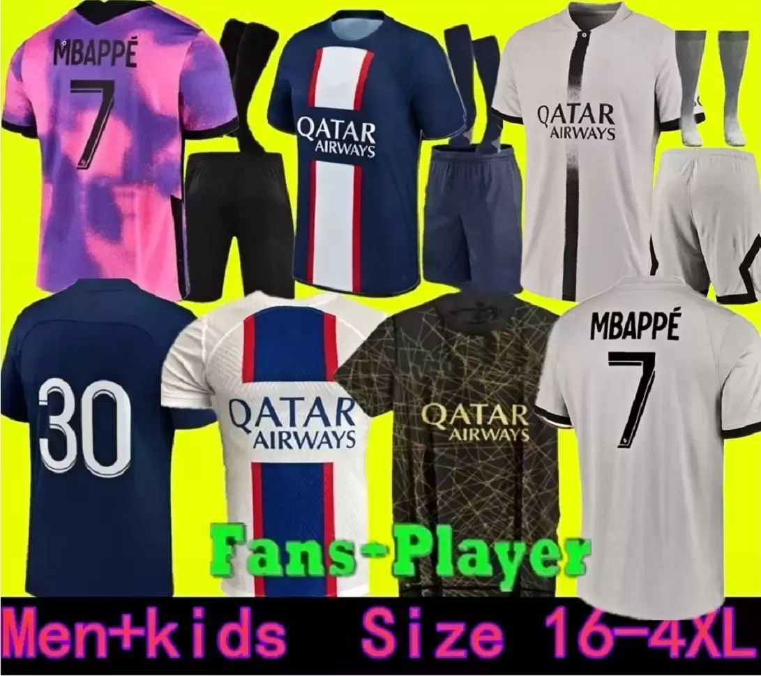 

adults and kids soccer jerseys 21 22 23 PSGs MBAPPE 2021 2022 2023 DI MARIA WIJNALDUM SERGIO RAMOS HAKIMI fourth Maillots de football kit ICARDI VERRATTI third 4TH 591, 21-22 away