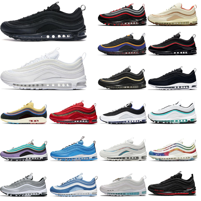

Outdoor Running shoes 97 97s Women Trainers Sneakers New Style of Triple Black White Blue Hero EUR 36-45, #5 mschf lil nas x satan