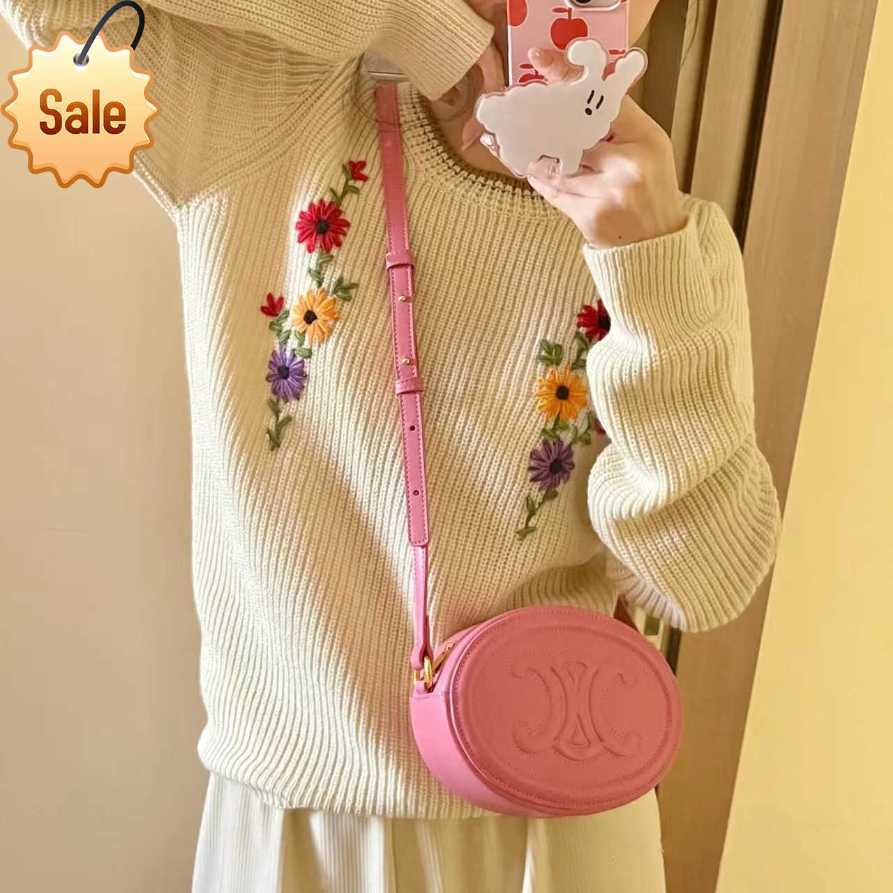 Designer Bags Leather Women's Spring and Summer 2022 New Cross Messenger Versatile Mini Arc De Triomphe Small Round Cake Bag Moon Factory Direc