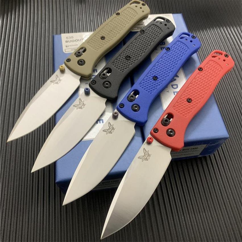 

BENCHMADE BM 535 535S Bugout AXIS Folding Knife 3 24 S30V Satin Plain Blade Polymer Handle Camping BM940 BM601 BM42 knives t332Z