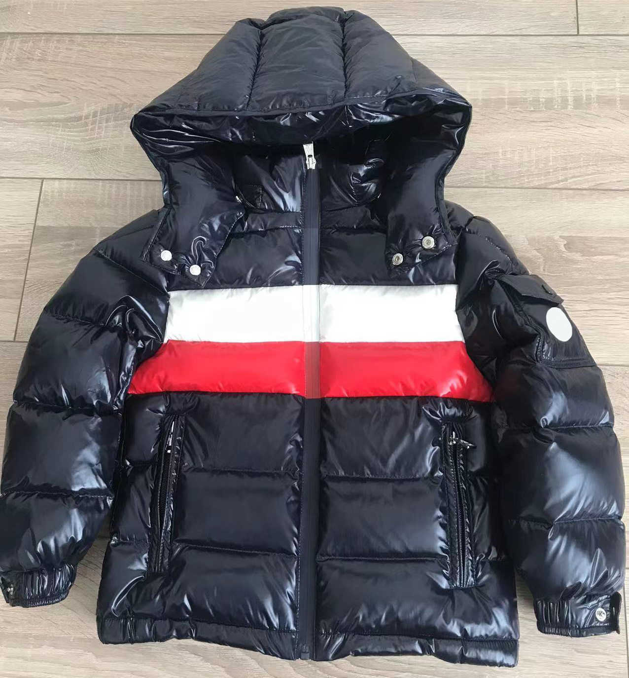 Designer Maya Boys Girls Down Jackets French Brand Kids Parka Embroidered Badge Warm Parkas