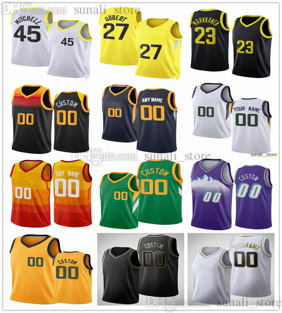 

Men's Printed Basketball Mike 11 Conley Jerseys Lauri 23 Markkanen Malik 5 Beasley Kelly 41 Olynyk 00 Clarkson Talen 0 Horton-Tucker Collin 2 Sexton Johnny 33 Juzang, Purple