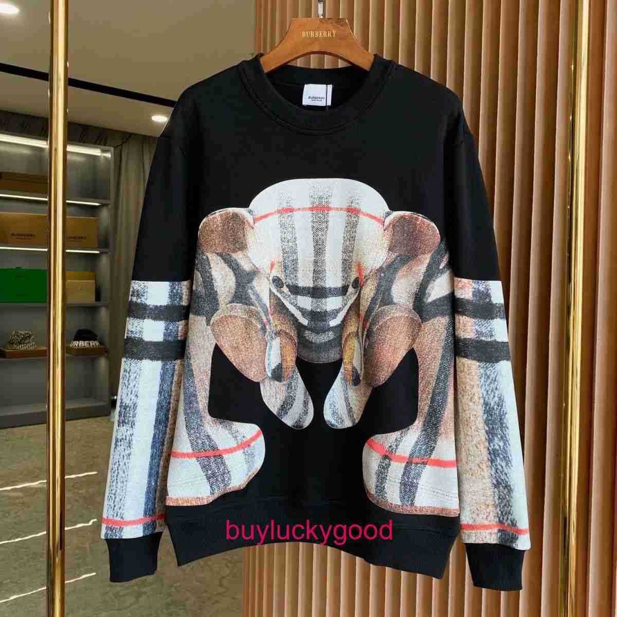 

Designer Mens Hoodie BBR Sweatshirt Women Hoodies Pullover Casual Sweater Version RThomas Teddy Bear Digital Print Cotton Loose Sweatshi, Beige