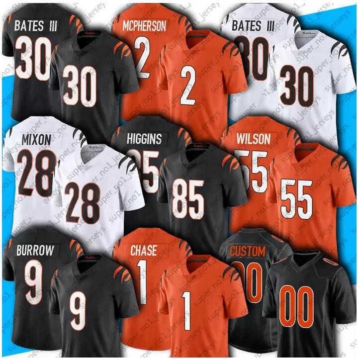 

Football Jerseys Cincinnati''Bengals''custom 55 Logan Wilson 57 Germaine Pratt 1 Ja'Marr Chase 94 Sam Hubbard 28 Joe Mixon 2 Evan McPherson 83 Tyler Boyd 24 Vonn Bell, Colour