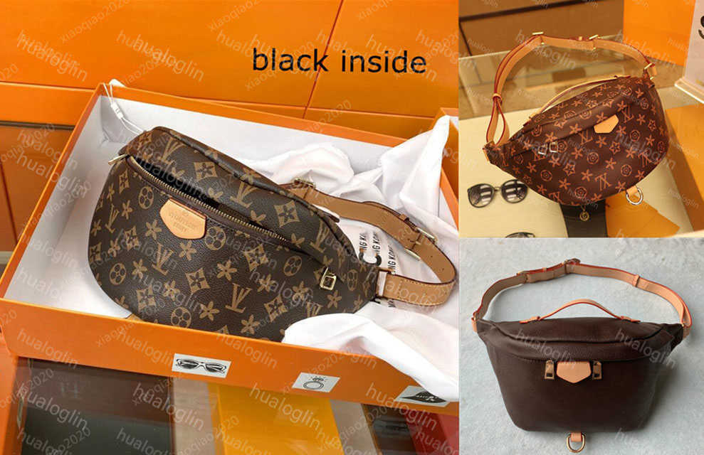 

Designers Cross Body Waist Bags Temperament Bumbags Fanny Pack Bum Embossing flowers soft leather wallet bags Handbags Serial Number Date Code M43644, Brown