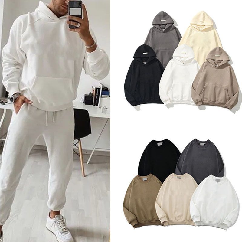 

Designer Hoodies For Mens Womens Pullover essential Hoody Sweatshirt Letter Printed Long Sleeve Crewneck Loose Hooded Sweater White Black Cotton Clothing, This option does no ship