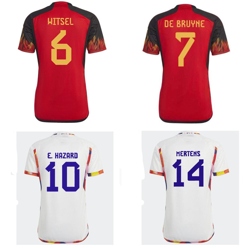 

Top 2022 Belgium soccer jersey  23 hazard LUKAKU De Bruyne KOMPANY MERTENS jerseys 2023 ALDERWEIRELD TIELEMANS Football Shirt fans player Kids 3XL 4XL, 2022home(player)(wc)