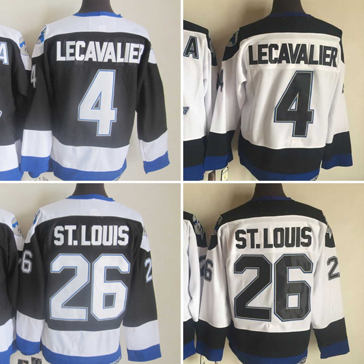 

1992-1999 Movie Retro CCM Hockey Jersey Embroidery 4 Vincent Lecavalier Jerseys 26 Martin St. Louis Vintage Jerseys Black White, Separatejerseys. tell me on order