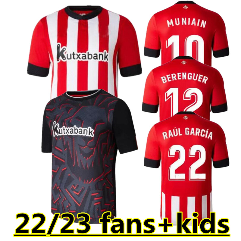 

22 23 Club Soccer Jerseys BERENGUER 2021 2022 MUNIAIN Athletic Bilbao Home Away WILLIAMS Football shirt RAUL GARCIA VILLALIBRE Jersey Sancet 666, White