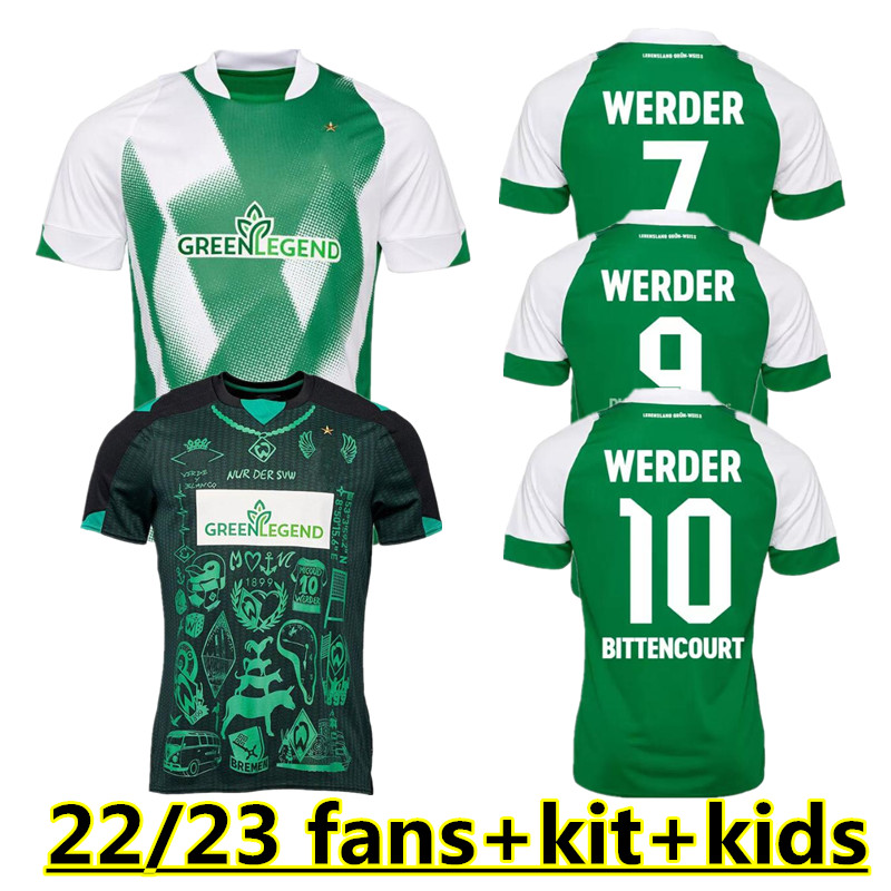 

22 23 Werder Bremen SPECIAL SOCCER JERSEY Marvin Ducksch Leonardo Bittencourt BLACK GREEN 2 2022 2023 FRIEDL PIEPER FOOTBALL SHIRTS Men kids kit 666, Red