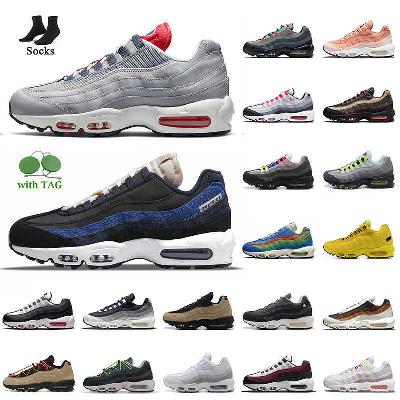 

Running Shoes Sneakers Designer Shoe Iron Grey Navy Blue Khaki Total Orange Dark Army Amax Cushion New Airmx Max 95 Fashion Women Mens, Separates