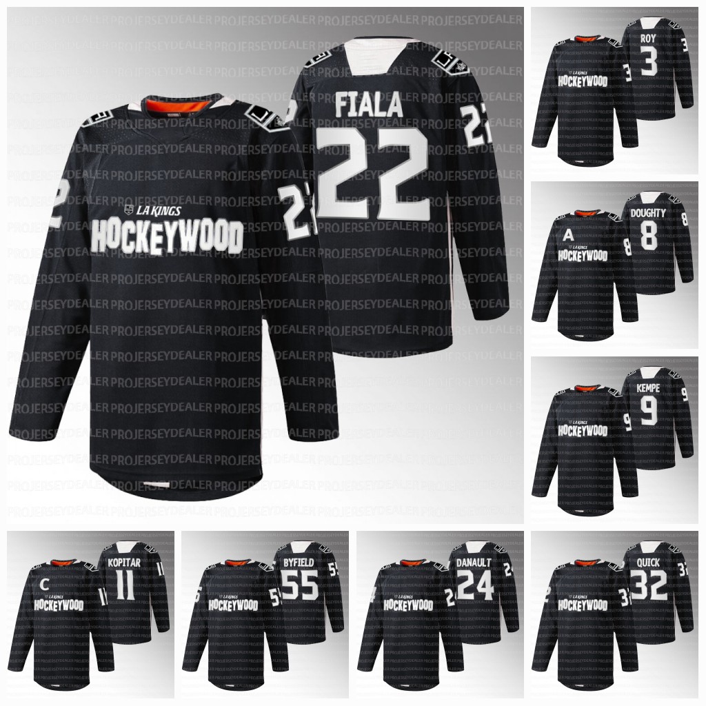 

Los Angeles Kevin Fiala 2022 Kings Hockey Wood Jersey Adrian Kempe Phillip Danault Brendan Lemieux Anze Kopitar Carl Grundstrom Alexander Edler Jonathan Quick, White youth s-xl